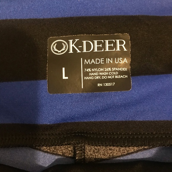 K.Deer blue/black ombré leggings. Large - Picture 4 of 4